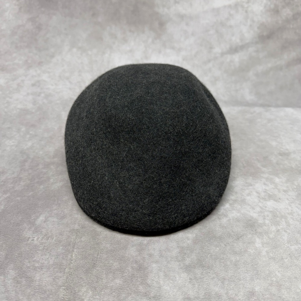 Scala Cuffley Flat Cap Mens Medium Charcoal Grey Wool Felt Water Repellent
